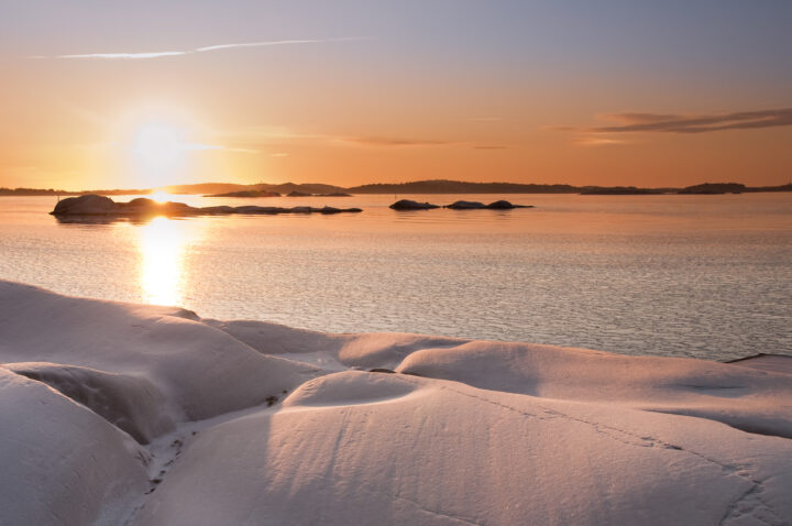 Soft rocks sunset